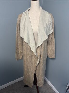 Brave+True Women’s Beige Draped Cardigan Sweater Jacket Sz M/L